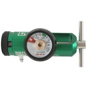 Ever Ready First Aid Oxygen Regulator CGA-870 Gauge Flow Rate with Wrench Key - 0-15LPM