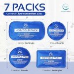 7-Piece Blue Hot and Cold Pack Set
