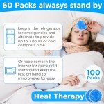 TrelaCo 100 Bulk Round Gel Ice Packs