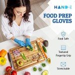 Hand-E Touch Blue Nitrile Disposable Gloves Large 100 Count - Latex Free Medical Exam Gloves, Powder Free Food Safe Cooking Gloves