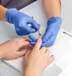 Rhino BASIC Blue Nitrile Exam Gloves - Latex-Free & Powder-Free - NGPF-7003 (Case of 1,000), Large