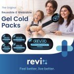 REVIX 5-Pack Reusable Ice Packs for Pain Relief