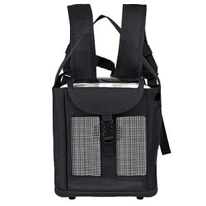 Yxmeiguo Lightweight Portable Oxygen Concentrator Backpack for G3 Unit, Breathable POC Carrying Bag with Mesh Panels, Comfortable & Water Resistant Oxygen Backpack, Black