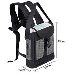 Yxmeiguo Lightweight Portable Oxygen Concentrator Backpack for G3 Unit, Breathable POC Carrying Bag with Mesh Panels, Comfortable & Water Resistant Oxygen Backpack, Black