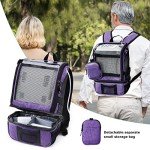 BAGSFY Portable Oxygen Concentrators Backpack Compatible with Inogen One G3 & Inogen One G5, Inogen Rove 6, Lightweight Oxygen Machine Carrying Bag (Purple)