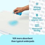 Medline Ultrasorbs Advanced Extra Strength Drypads, 30" x 36", 70 Count, Super Absorbent Disposable Pads, Incontinence Bed Pads, Chucks Bed Pads, Elderly, 350 lb Repositioning Capacity