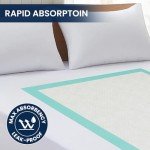 125 Gram Incontinence Bed Pads Disposable for Adults 50 Pack XXL 36" x 36" Super Absorbent Waterproof Bed Liner, Pee Pads for Adults - Chucks Pads