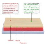 IV Training Kit, Phlebotomy Practice Kit 𝒘𝒊𝒕𝒉 𝑵𝒆𝒆𝒅𝒍𝒆𝒔, Venipuncture IV Injection Training Pad Starter Kit Blood Draw Practice kit for Nursing Student Medical Education