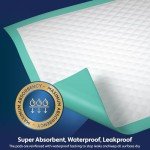 25 Pack Disposable Bed Pads 36 X 36 Inches, Super Absorbent Extra Large Incontinence Underpads, 125 Gram Heavy Duty Ultra Absorbency Medical Chux, Baby Changing Pad, Dog Puppy Pet Training Pee Pad