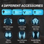 LEERCON Portable Deep Tissue Massage Gun - 4 Heads