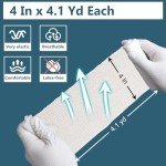 YesBes 32 Pack Gauze Rolls, 4 in x 4.1 Yards, Premium Gauze Wrap Roll for Wounds, Bandage Wrap Rolled Gauze, Mummy Wraps, Individually Wrapped