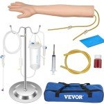 VEVOR Intravenous Practice Arm Kit Made of PVC Latex Material Phlebotomy Arm with Infusion Stand Practice Arm for Phlebotomy with a Storage Handbag IV Practice Arm Kit for Venipuncture Practice