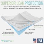 Bed Pads for Incontinence Disposable - XL Heavy Duty Pads for Beds for Incontinence Adults - 375LB Transfer Capacity Anti Bunch Absorbent Leak Protector Urine Pee Pads for Adult Child Pet - 6-Pack