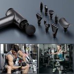 Handheld Deep Tissue Massage Gun with 10 Attachments