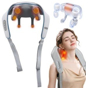 Mini Electric Neck and Back Massager with Heat
