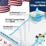 Bed Pads for Incontinence Disposable - XL Heavy Duty Pads for Beds for Incontinence Adults - 375LB Transfer Capacity Anti Bunch Absorbent Leak Protector Urine Pee Pads for Adult Child Pet - 6-Pack