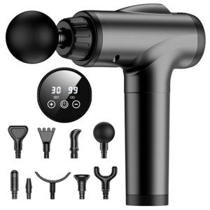 AYURA Deep Tissue Massage Gun with 9 Heads