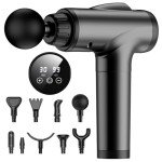 AYURA Deep Tissue Massage Gun with 9 Heads