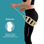 Deston Wooden Back Massager Roller Strap for Pain Relief