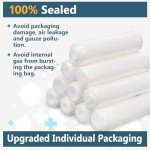 YesBes 32 Pack Gauze Rolls, 4 in x 4.1 Yards, Premium Gauze Wrap Roll for Wounds, Bandage Wrap Rolled Gauze, Mummy Wraps, Individually Wrapped