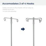 Drive Medical Economy Removable Top I. V. Pole, Silver Vein