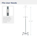 Drive Medical Economy Removable Top I. V. Pole, Silver Vein