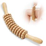 Curved Wooden Massage Roller for Muscle Relief