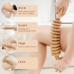 Curved Wooden Massage Roller for Muscle Relief