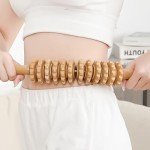 Curved Wooden Massage Roller for Muscle Relief