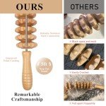 Curved Wooden Massage Roller for Muscle Relief
