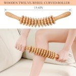 Curved Wooden Massage Roller for Muscle Relief