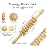 Wood Therapy Massage Roller Stick for Body Sculpting