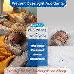 Bed Pads Washable Waterproof,Washable Underpads,Super Absorbency Reusable Bedwetting Incontinence Pads for Kids, Adults, Elderly, and Pets - Waterproof Protective Pad for Couch,Sofa,Floor,Bed