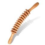 Curved Wood Massage Roller for Lymphatic Drainage