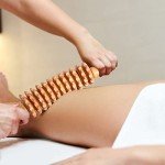 Curved Wood Massage Roller for Lymphatic Drainage