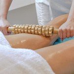 Curved Wood Massage Roller for Lymphatic Drainage
