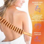 Curved Wood Massage Roller for Lymphatic Drainage