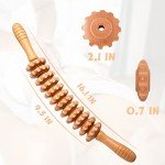 Curved Wood Massage Roller for Lymphatic Drainage