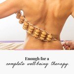 Wooden Back Massager Roller with Grip - 120 cm