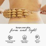 Wooden Back Massager Roller with Grip - 120 cm
