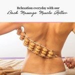 Wooden Back Massager Roller with Grip - 120 cm