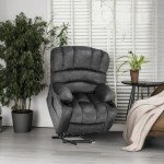 Electric Lift Massage Recliner for Seniors - Gray