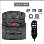 Electric Lift Massage Recliner for Seniors - Gray