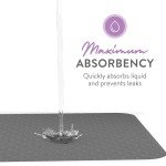 Inspire Underpads | Stain Hiding Gray - Reusable Incontinence Bed Pads Waterproof Mattress Pad | Disposable Bed Pads for Adults Pee Pads | Incontinence Pads for Beds, Dog Pads (34 X 36 - 4 Pack)