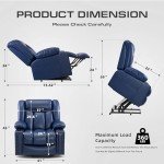 Large Wide Power Lift Chair with Heat and Massage