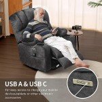 Electric Lift Massage Recliner for Seniors - Gray