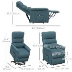 Power Lift Recliner Chair for Elderly - Blue