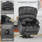 Electric Lift Massage Recliner for Seniors - Gray