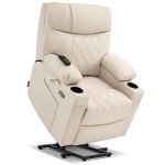 MCombo Power Lift Recliner Chair with Massage - Cream