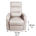 Beige Electric Recliner Chair with Lift Assist